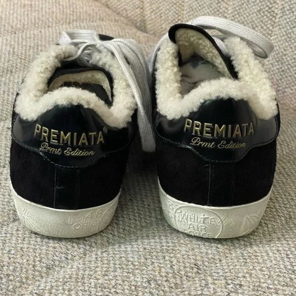 PREMIATA Black suede Women's "Steven" Sneakers, sz 40 (US 9) - Picture 5 of 8